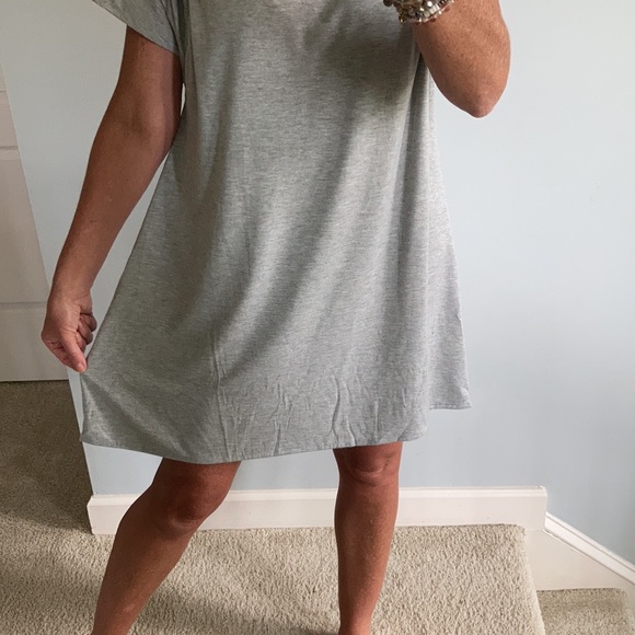 Grey Tiered Ruffle Sleeve Dress - Picture 8 of 10